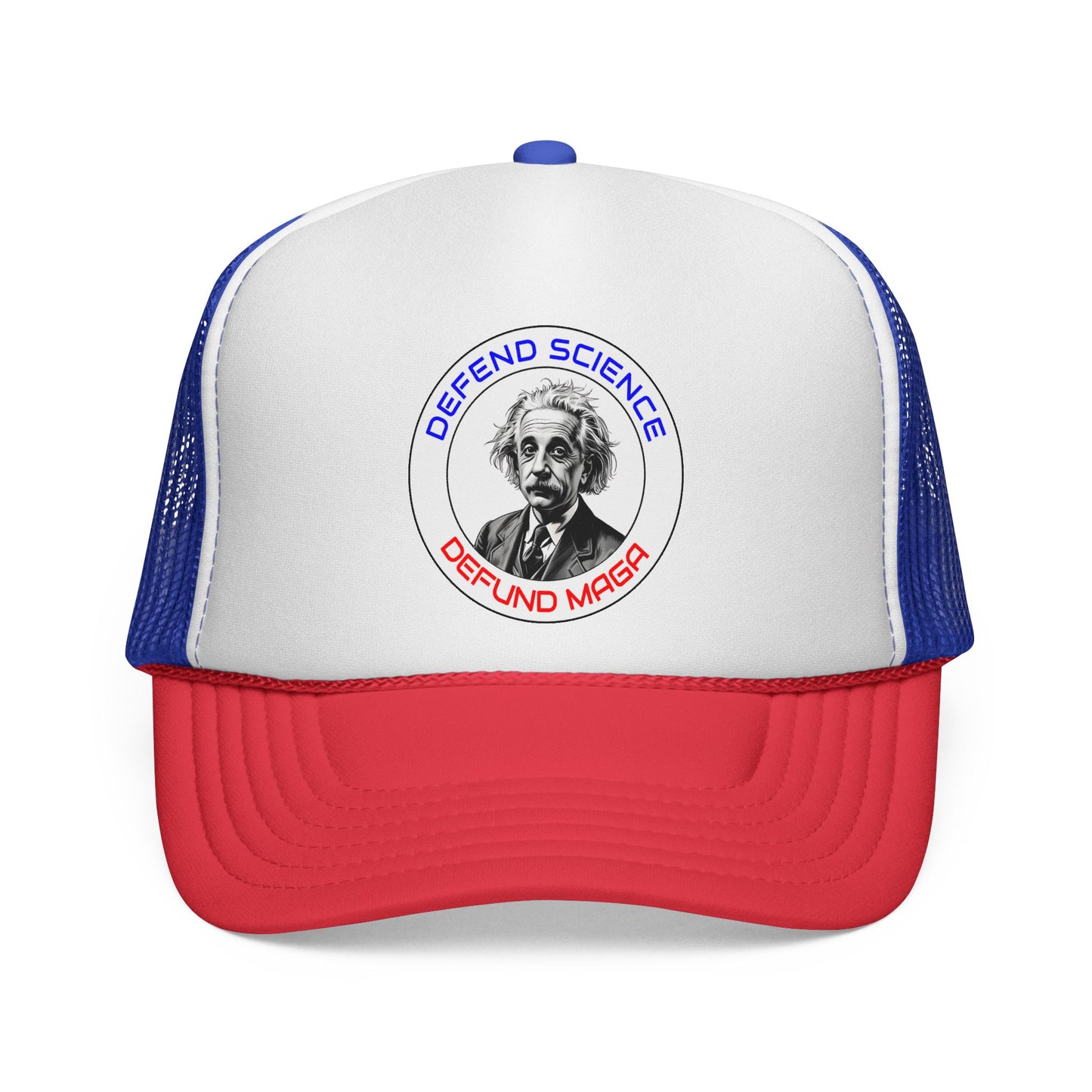 Defend Science, Defund MAGA - Einstein Trucker Hat