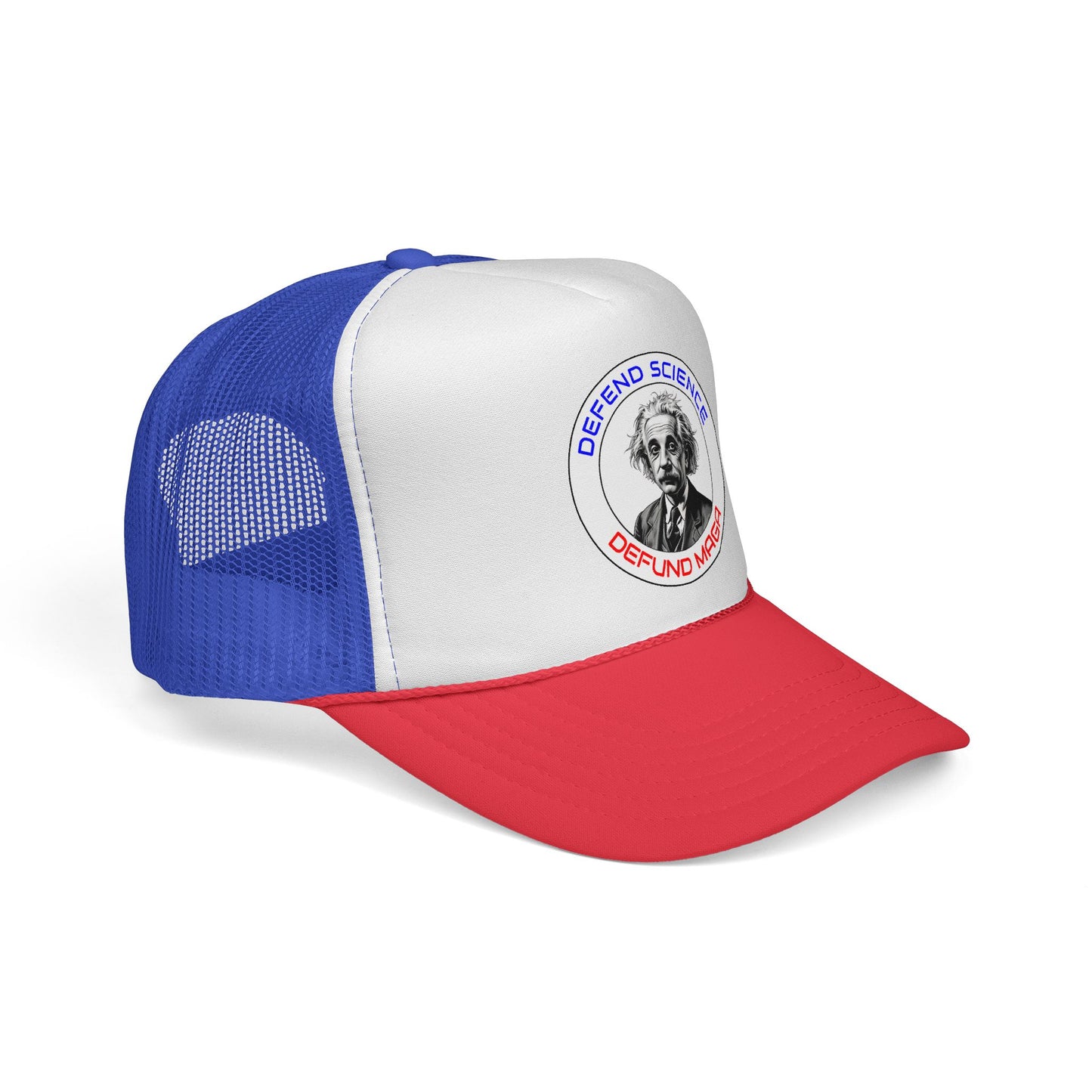 Defend Science, Defund MAGA - Einstein Trucker Hat